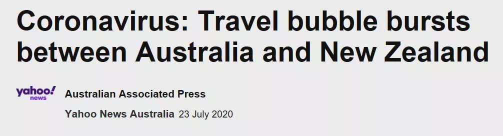 8月底前，新西兰暂停飞澳洲的机票预订，华人请安排好行程