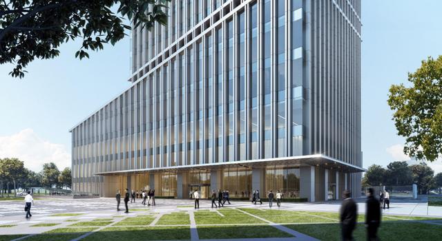 昆明呈贡区中铁大厦外观调整，建筑核心筒施工约达30层