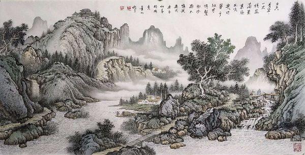 中国当代传统工笔山水领军人物——周金山