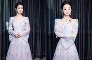 The female star that wears fairy skirt people, close full marks of dawn red temperament, liu Shishi