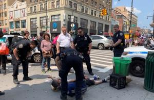 Street of one tramp new York meets with cruel doze