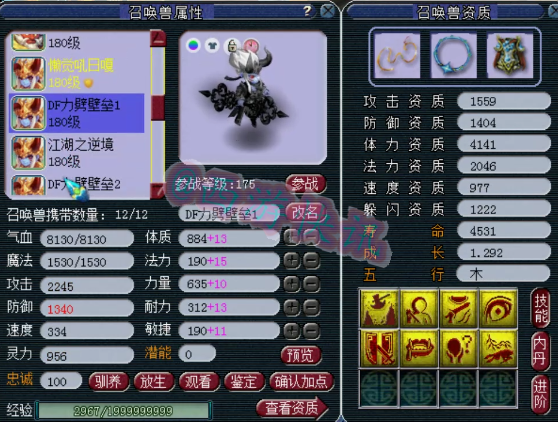 梦幻西游：雄鹰岭服战级别地府展示，160级大特技+各种极品宝宝！