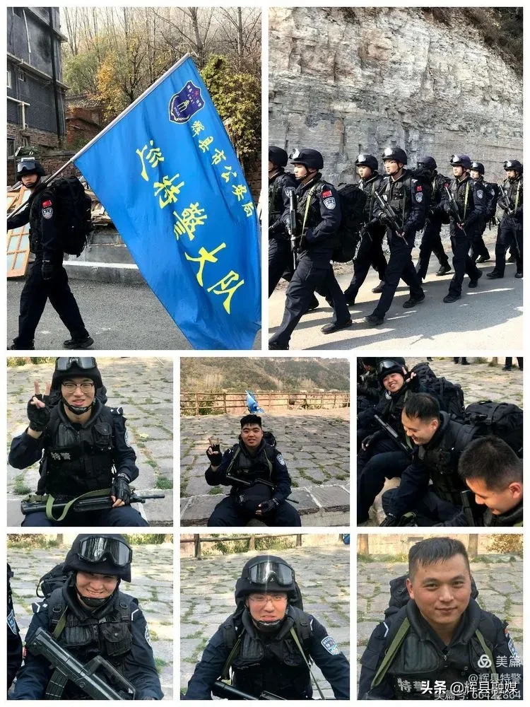辉县市公安局巡特警大队开展秋季野外拉练