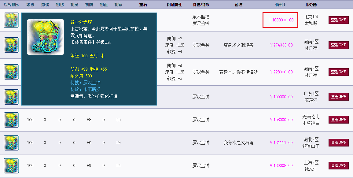 梦幻西游：年底托就是多，新出160罗汉不磨鞋，100W上架