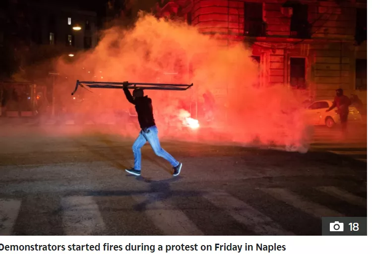 疫情第二波来袭!意大利二次封城 万人上街打砸抢