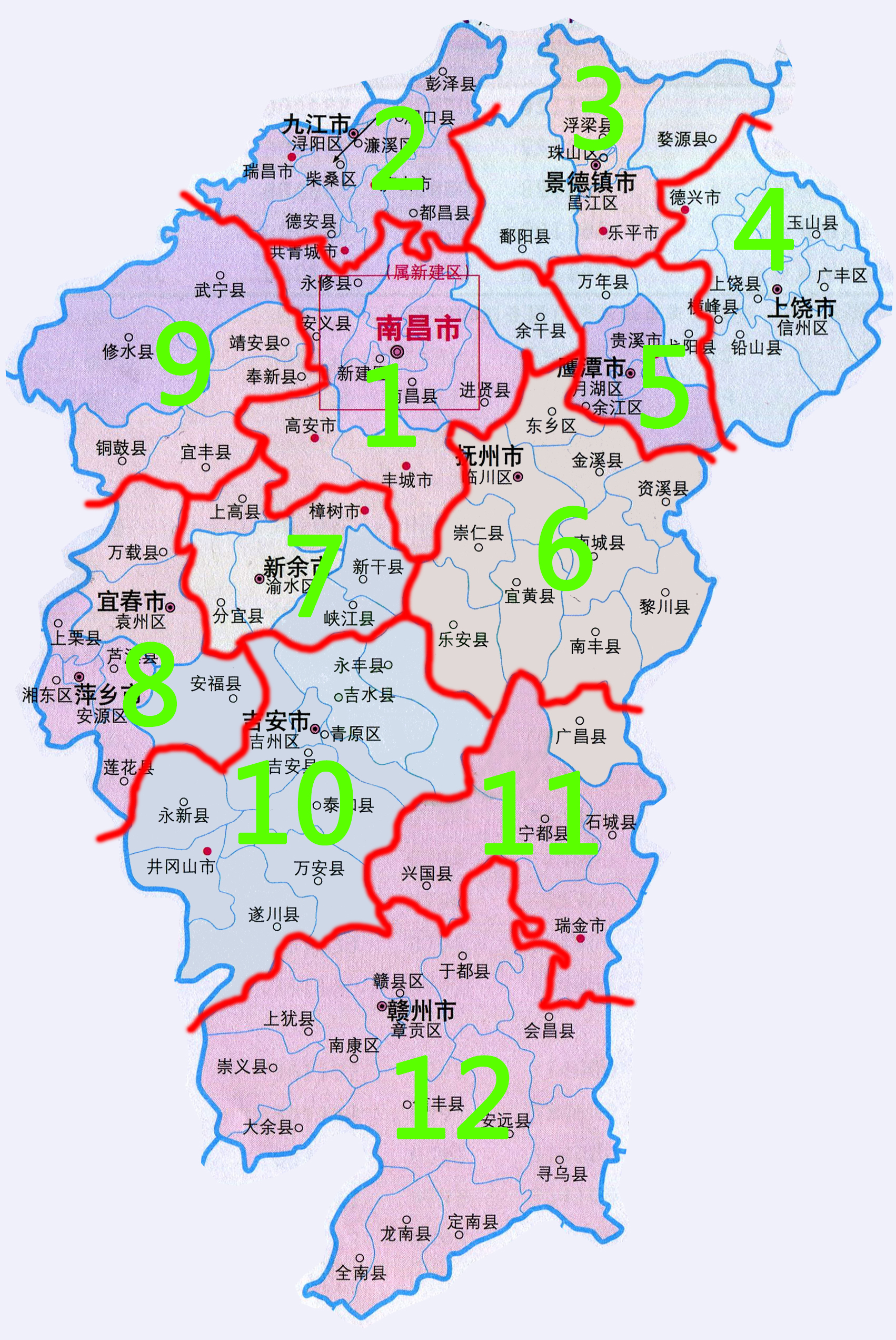 江西行政区划调整畅想:12个地级市,挺不错 江西论坛 大江网论坛