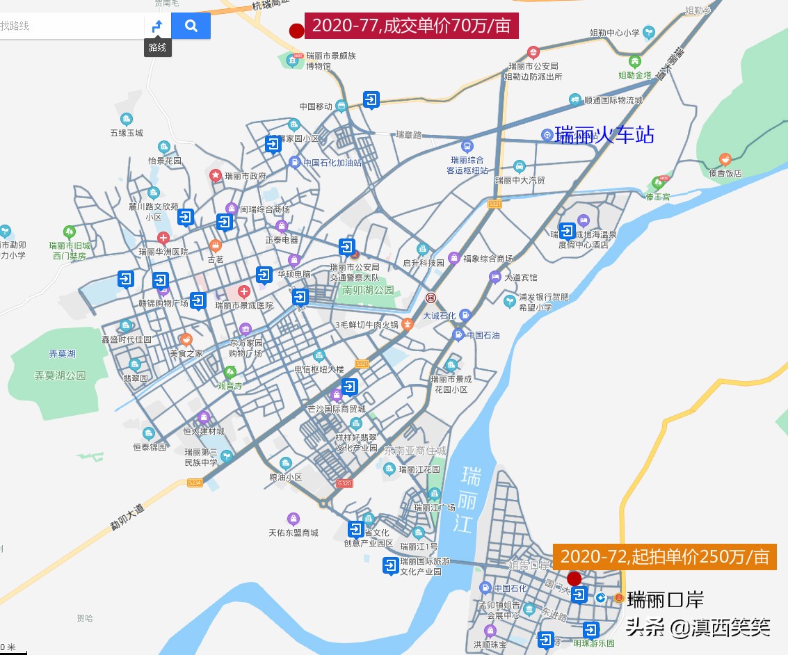 土地编号"2020-72",地处瑞丽市姐告国门大道北侧,开拓路东侧,土地面积