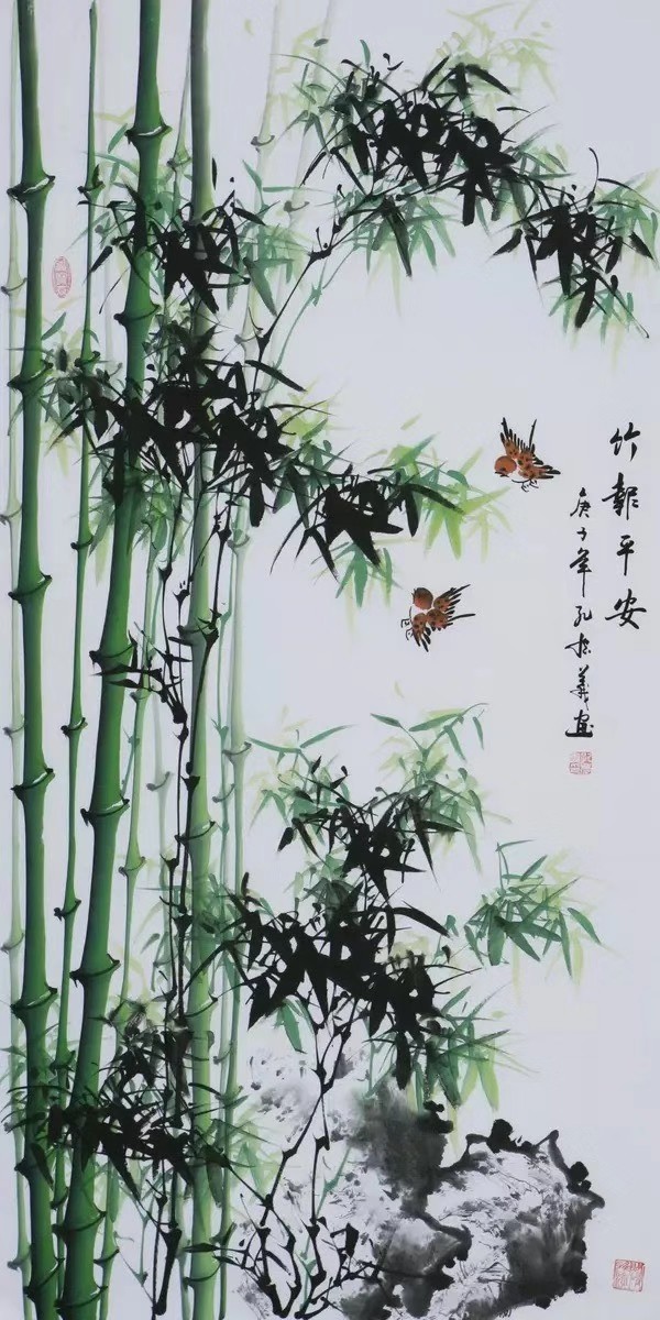 名画赏析:水墨画《清风竹(孔庆义 国画珍品 大雅之堂-东方世界