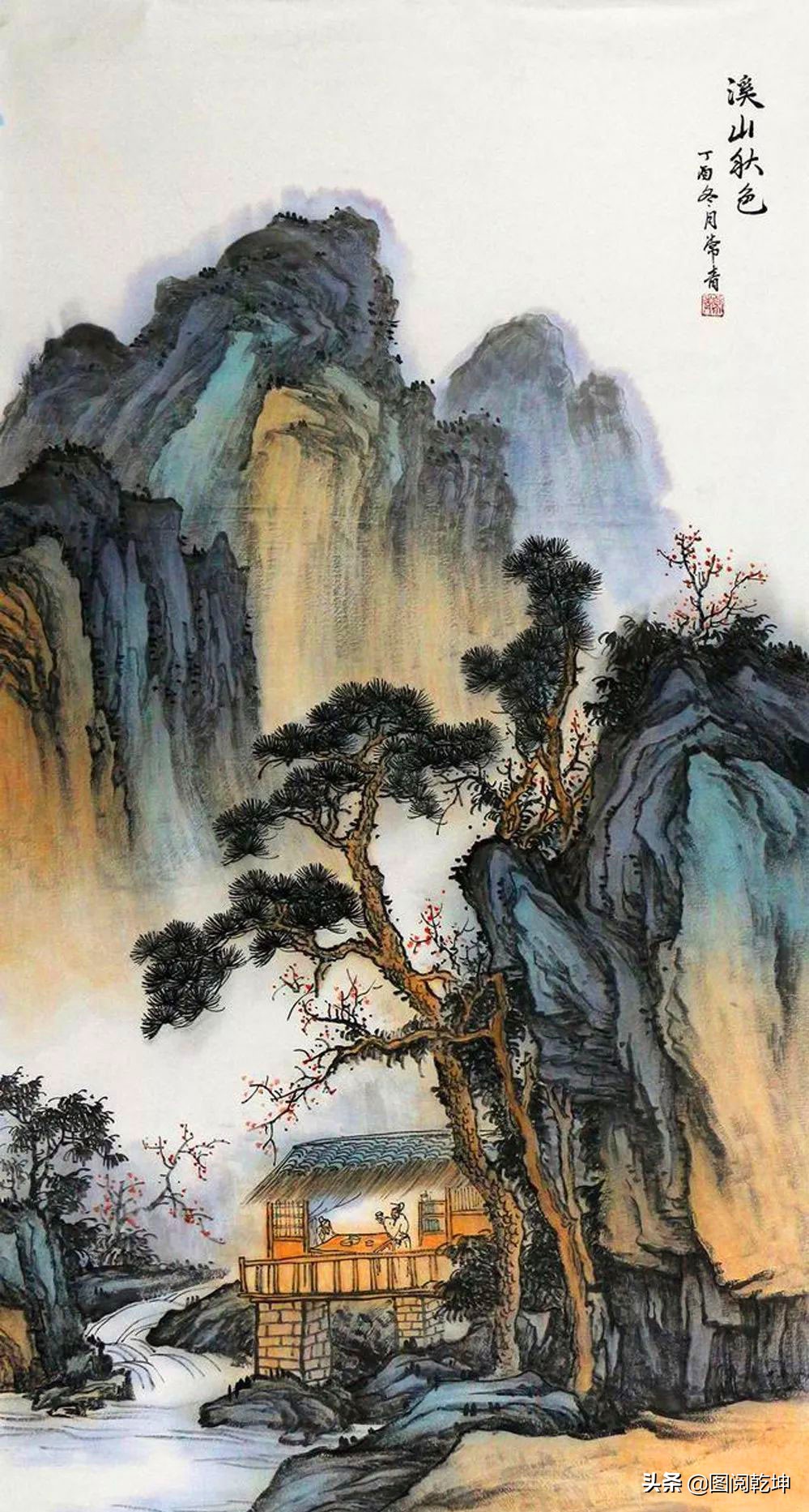 美景笔韵山水美,夏山积翠奔腾溪,画家钟美景绘美景