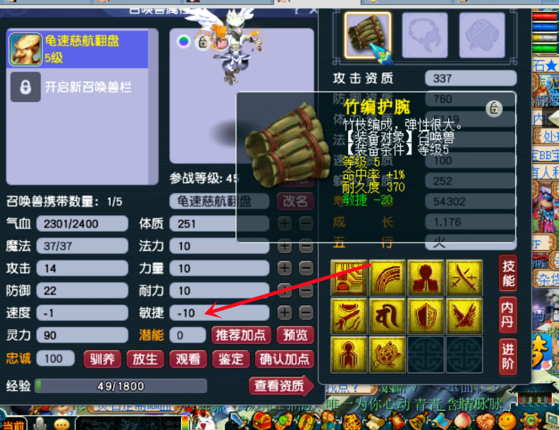 梦幻西游：全服速度最慢的宝宝，敏捷属性是负数，速度只有-1