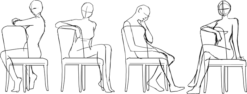 怎么画坐着的人看完超简单的人物坐姿绘画教程