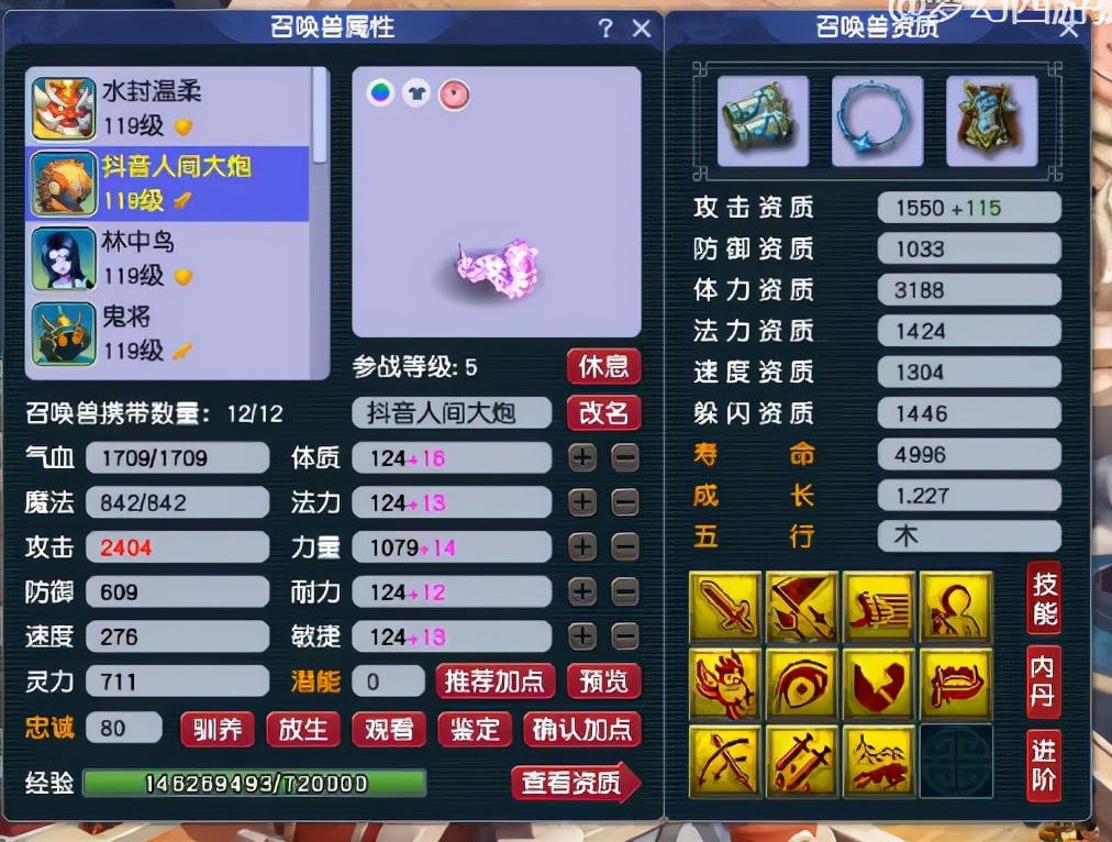 梦幻西游：第一海毛虫，攻资不虚服战宠，单挑龙神1回合爆3万输出