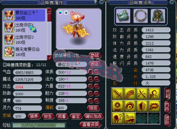 梦幻西游：雄鹰岭服战级别地府展示，160级大特技+各种极品宝宝！