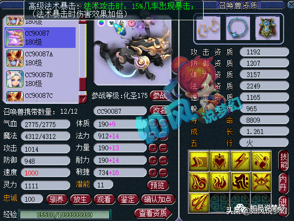 梦幻西游：159第1女儿有6只神马狂豹，生日谛听总数超15只