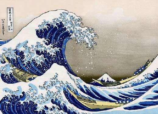 浮世绘名画神奈川冲浪里是怎么画出来的北斋里有答案