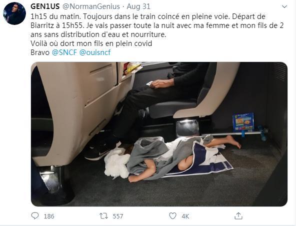 法铁电力故障致2500名乘客车中过夜 将赔三倍票款