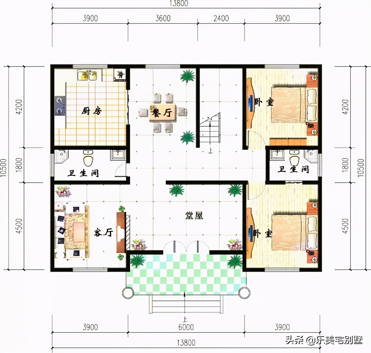 3套农村三层自建别墅设计图一二款对称三有电梯和套间