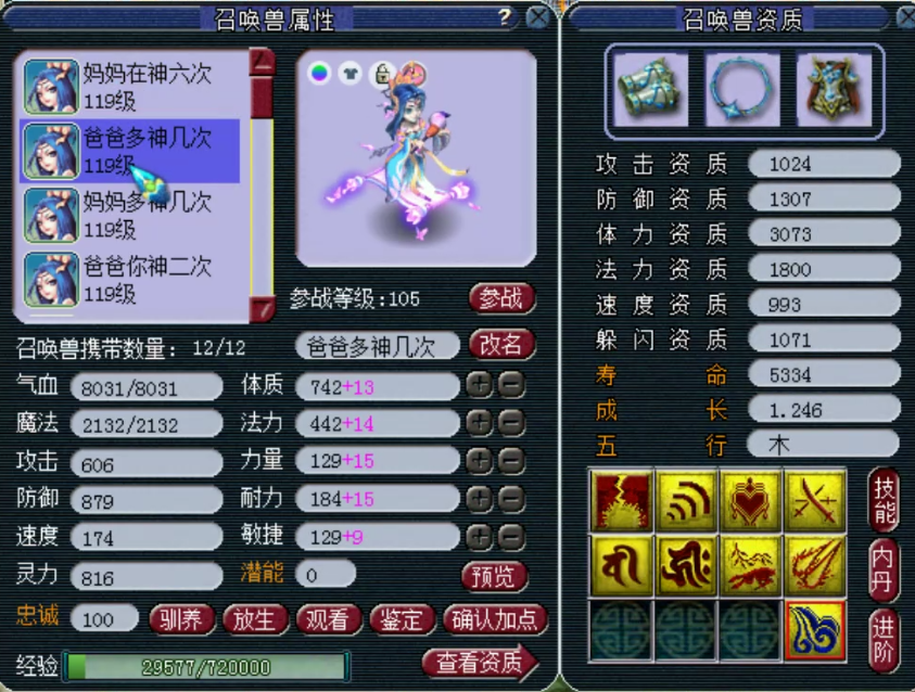 梦幻西游：神威前三普陀展示，三件无级别特技，宝宝比装备都贵