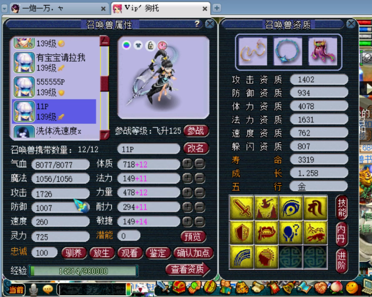 梦幻西游：天科第一普陀硬件展示，全身6特技N个13段装备