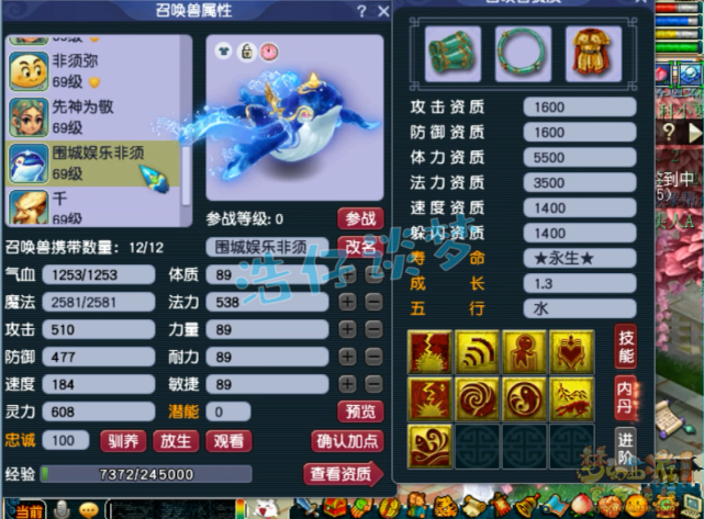 梦幻西游：59第一女儿村？全身20蓝字，“超级鲲鹏”显土豪身份