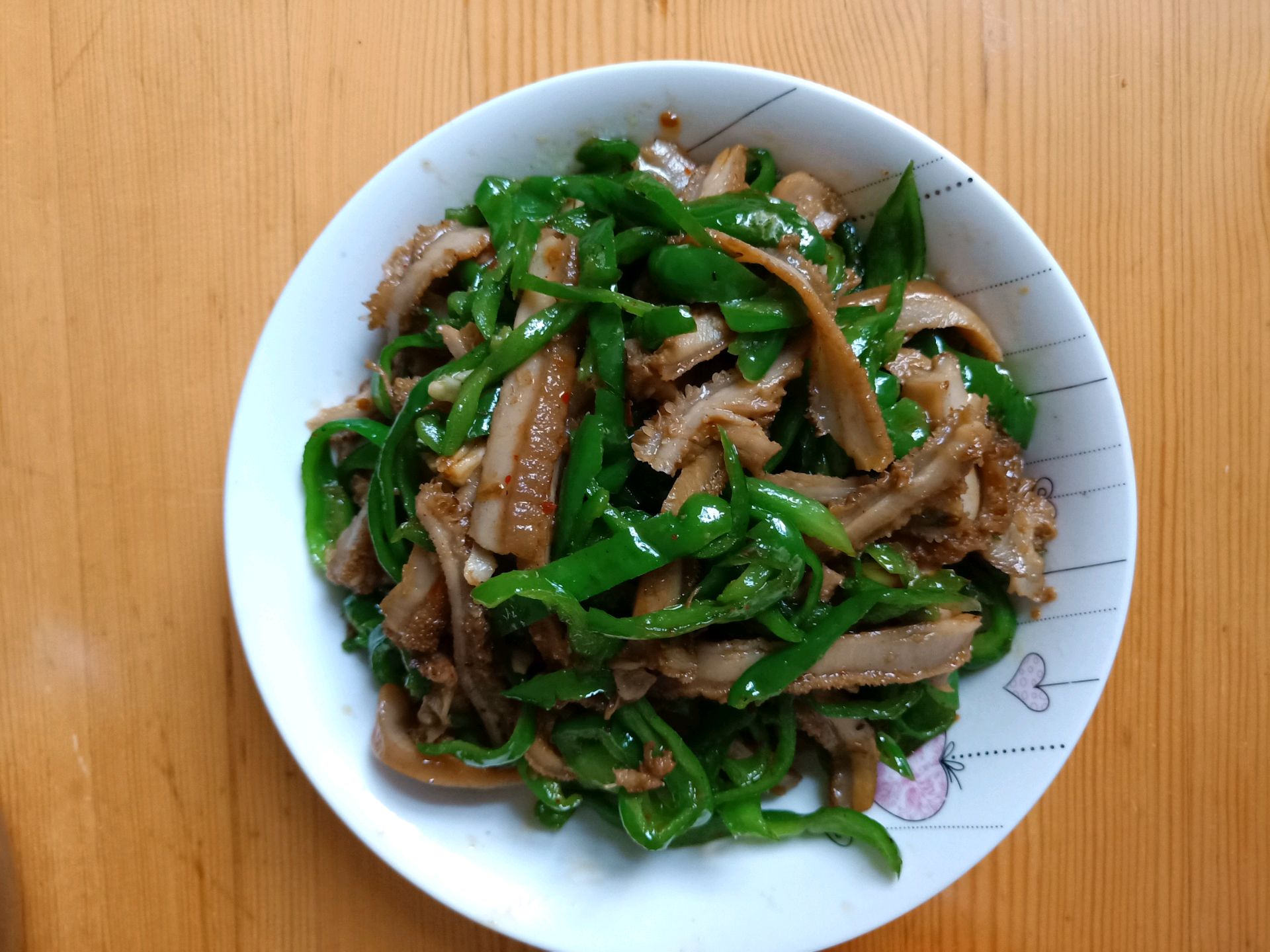 Private Home Cooked Recipe Stir Fried Braised Tripe With Green