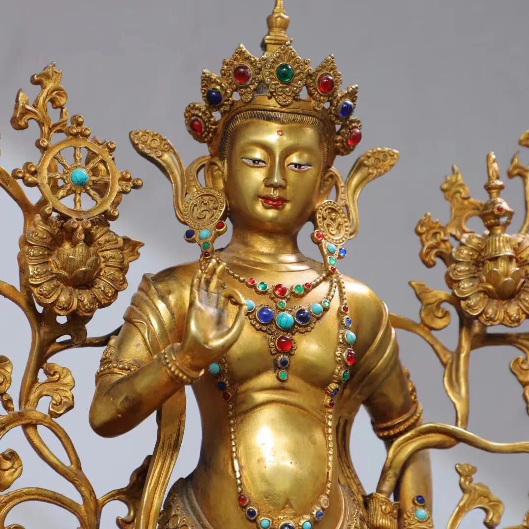 Gilt Copper Tara Buddha Statue Size 58 Cm High 35 Cm Wide 20 Cm