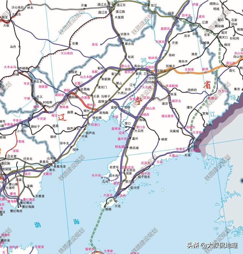 辽宁省火车地图路线图片