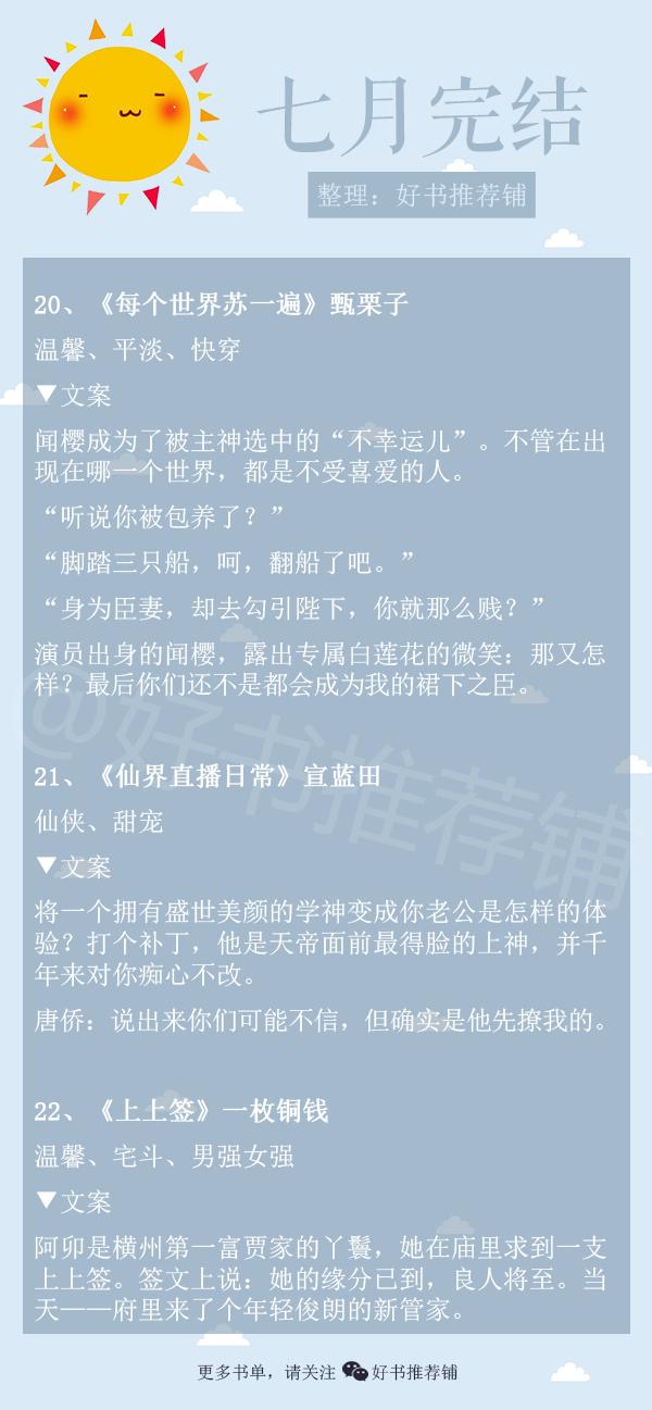 有什么好看的已完结网络小说？请推荐
