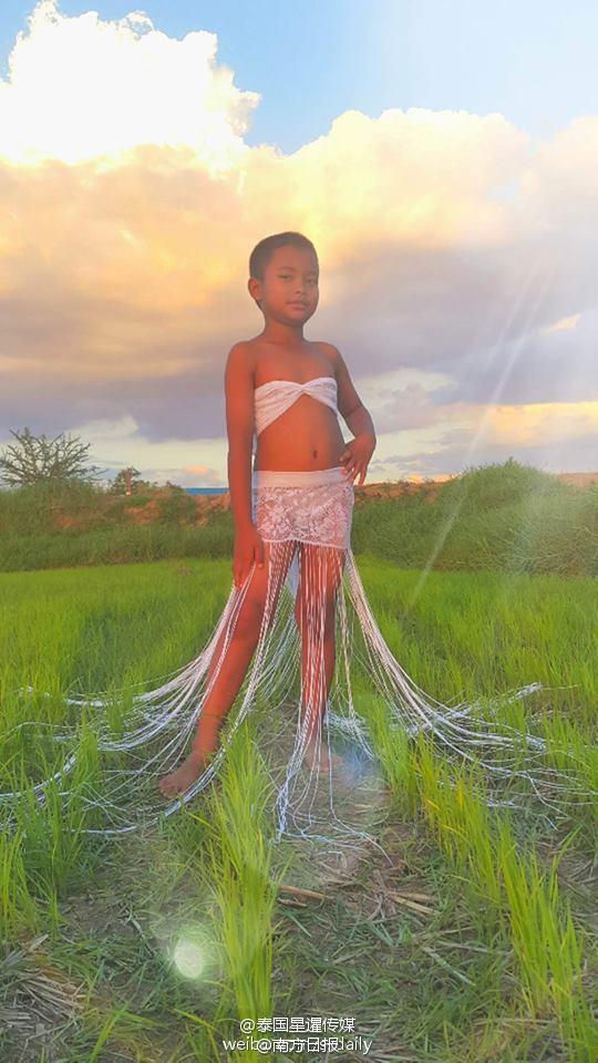 9岁男孩：我的渔网裙 时尚时尚最时尚