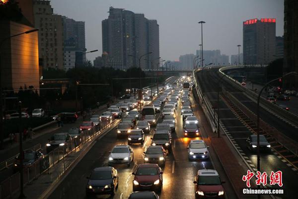 9月14日北京晚高峰拥堵提前数小时