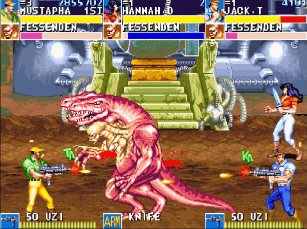 街機(jī)游戲群毆的最高境界，BOSS出場(chǎng)后還沒(méi)站穩(wěn)就被打死了