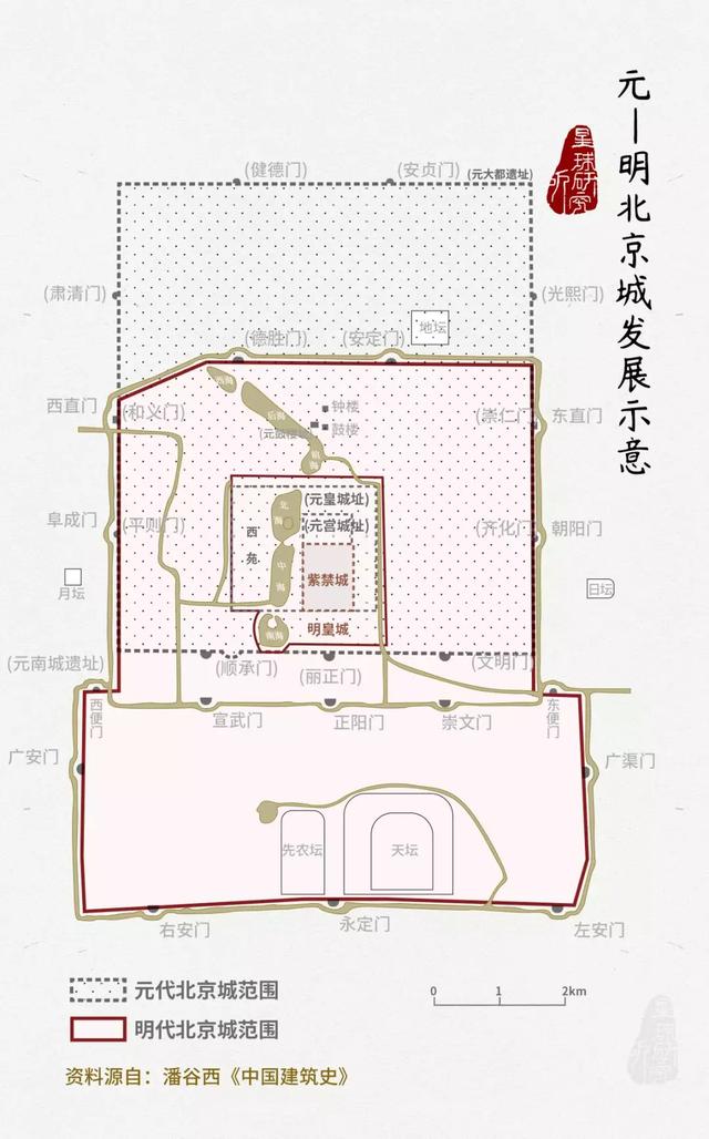 明朝北京城地图图片