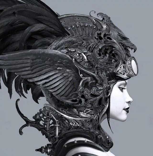 西班牙数字艺术家nekro阴郁黑暗华丽诡异的巴洛克设计风格