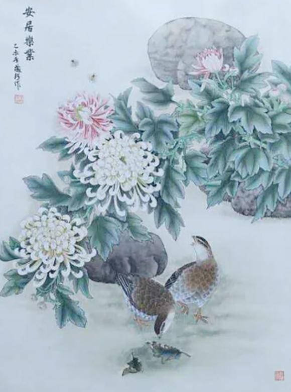 画家燕藏珍 清新雅致 布局浓淡巧妙