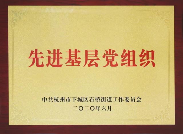 树兰(杭州)医院党委被评为石桥街道先进基层党组织