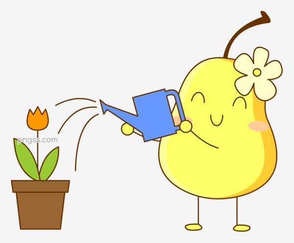 盆栽和卡通可爱拟人化梨子免抠图png搜索网 精选免抠素材 透明png图片分享下载 Pngss Com