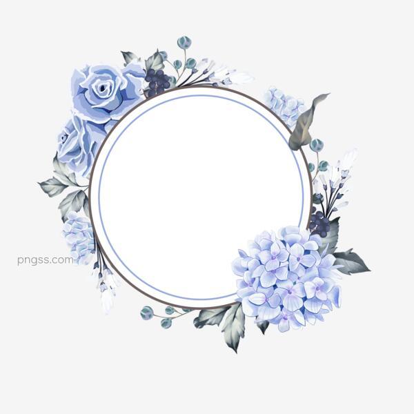 手绘风花卉边框套图花边玫瑰绣球花元素png搜索网 精选免抠素材 透明png图片分享下载 Pngss Com