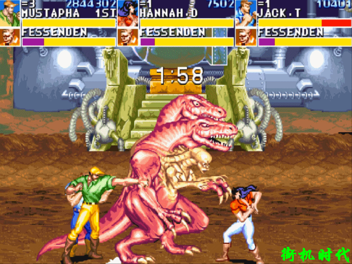 街機(jī)游戲群毆的最高境界，BOSS出場(chǎng)后還沒(méi)站穩(wěn)就被打死了