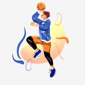 爱打篮球的男孩手绘插画风彩色系png免抠素材png搜索网 精选免抠素材 透明png图片分享下载 Pngss Com