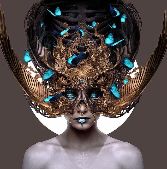 西班牙数字艺术家nekro阴郁黑暗华丽诡异的巴洛克设计风格