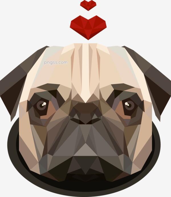 几何哈巴狗头像仿真可爱卡通png搜索网 精选免抠素材 透明png图片分享下载 Pngss Com