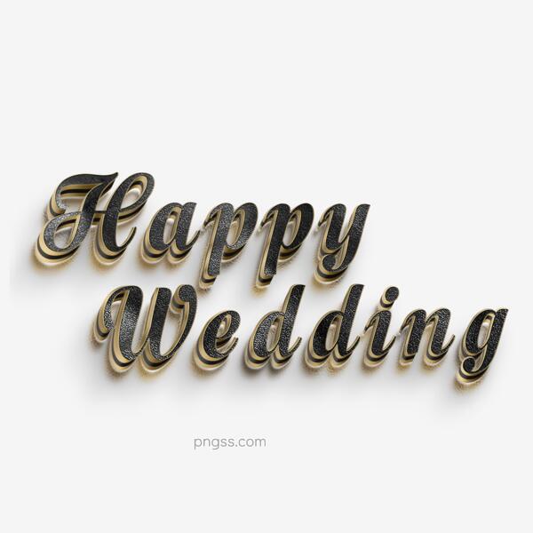 Happy Wedding立体字png搜索网 精选免抠素材 透明png图片分享下载 Pngss Com