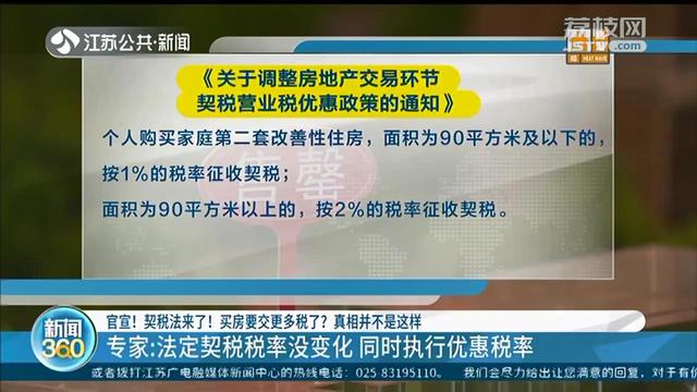 官宣！契税法来了！买房要交更多税费？真相并不是这样