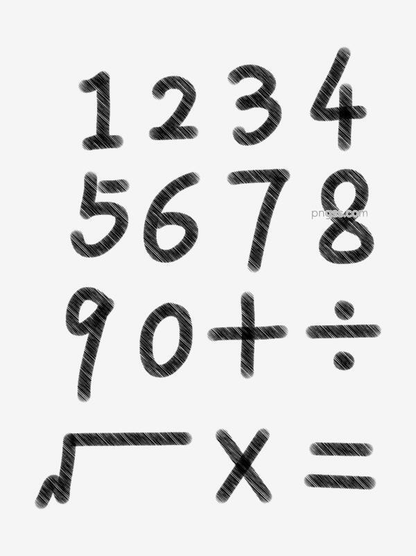 手绘黑板粉笔风数学符号数字ppt素材png搜索网 精选免抠素材 透明png图片分享下载 Pngss Com