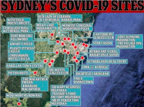 悉尼COVID-19危机：McDonald’s到受欢迎的酒吧、健身房和超市都已出现确诊病例