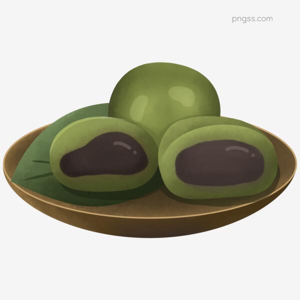 春天清明节气传统美食一盘软糯的艾叶青团png搜索网 精选免抠素材 透明png图片分享下载 Pngss Com