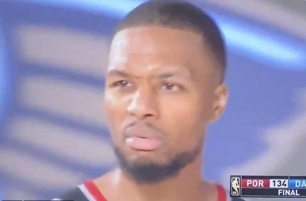 利拉德赛后对镜头霸气爆粗：对老子的名字放尊重点