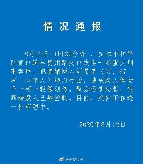 天津男子当街持刀砍人致1死1伤|天津男子当街持刀砍人致1死1伤最新消息 天津营口道杀人视频曝光！警方通报当街砍人始末