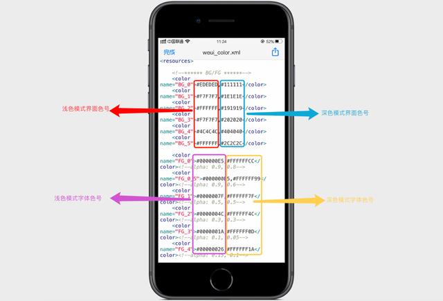 iPhone修改微信，面板与字体颜色