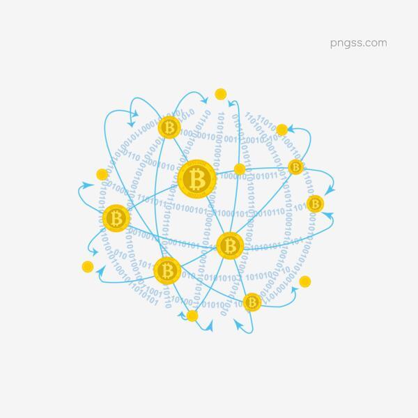 原创矢量商务金融全球比特币区块虚拟货币区块链市场PNG搜索网- 精选免 
